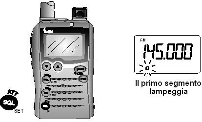 4 OPERAZIONI FONDAMENTALI Funzione monitor Questa funzione viene utilizzata per l apertura momentanea dello squelch in maniera tale da potere ascoltare il traffico sulla frequenza operativa impostata