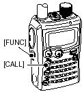 - Tenendo premuto il pulsante [BAND] (TS LOCK), ruotando la manopola [DIAL] si ottiene la selezione della banda di frequenza. Per impostare la frequenza desiderata, ruotare la manopola [DIAL].