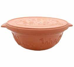 Terracotta 10 Basi per la cottura del pane in terracotta smaltata, materiale poroso che trattiene l'umido dell'impasto e garantisce