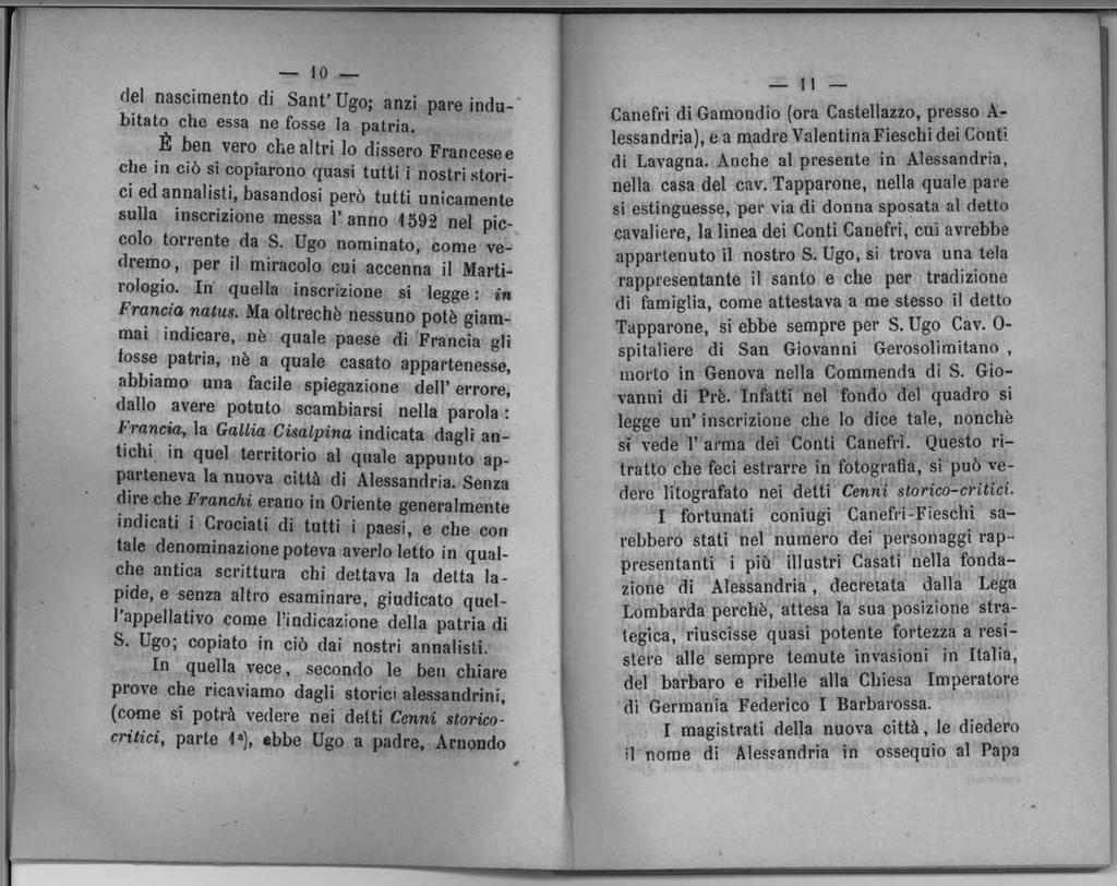 10 del nascimento di Sant' Ugo; anzi pare indubitato che essa ne fosse la patria.