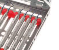 The stainless steel instruments m titanium made implants while plastic instruments do no failing tissues around the implant.