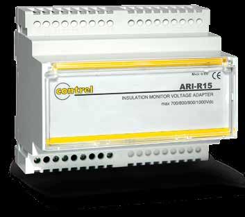 ADATTATORE ARI-R15 CONTROLLO ISOLAMENTO IT 1000 VCC CC Caratteristiche generali ARI-R15 CONSENTE IL MONITORAGGIO DELL ISOLAMENTO FINO A 1000 VCC.