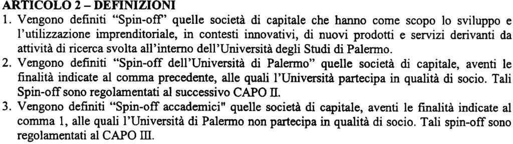 ricerca svolta all'interno dell'università degli Studi di Palermo. 2.