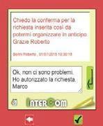 pc e smartphone COMUNICAZIONI AZIENDALI Messaggistica interattiva e analisi dati INTERCOM Sistema di messaggistica interattiva e in tempo reale, integrato in tutti i moduli della Suite ND24.