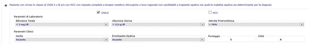 relativa alle CONDIZIONI CLINICHE che prevede, in primo luogo di specificare il genotipo all interno del relativo menù a tendina.