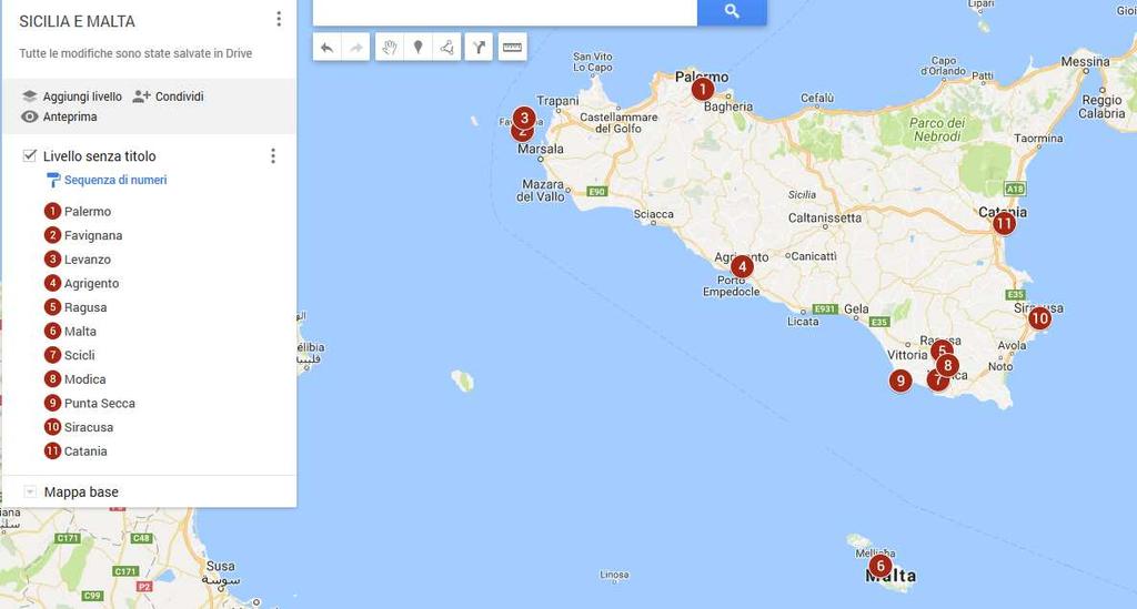 IL VOSTRO TOUR Visualizza la mappa online: https://www.google.com/maps/d/edit?