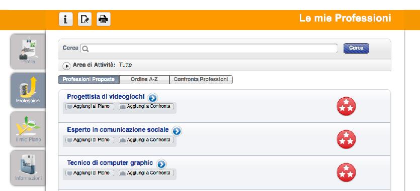 A-Z Questa scheda ti mostra tutte le professioni della banca dati (prima o dopo il processo di abbinamento).