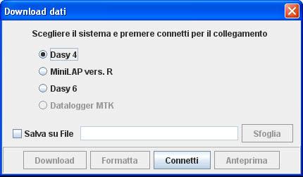 Fig. 6- Download Dati Effettuata la connessione, è possibile utilizzare la funzione Anteprima grazie alla quale è possibile scaricare l elenco delle sessioni presenti nel sistema.