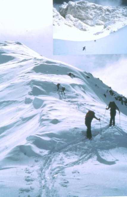 Sempre meglio preferire le zone di cresta, rimanendo lontano dalle