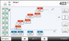 Nella visualizzazione vicino al tasto opzioni viene visualizzato il simbolo del "programma a due fasi" e la curva di cottura per l'inserimento dei parametri viene visualizzata a due fasi.