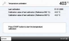 5.4.3 Calibratura della temperatura A seconda del tipo e dalla durata della funzione, il termoelemento e la resistenza del forno possono sottostare a modifiche che influiscono sulla temperatura del