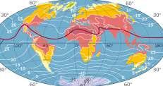 verso i tropici; sono più basse, in media, nell emisfero australe e sono più regolari sugli oceani.