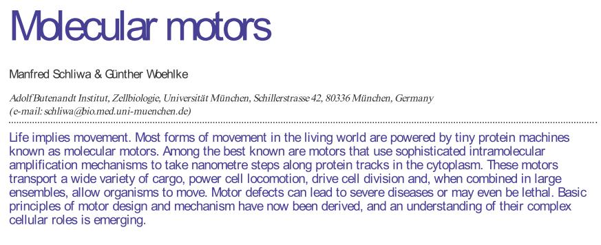 Role of cytoskeletal motors beyond membrane transport.
