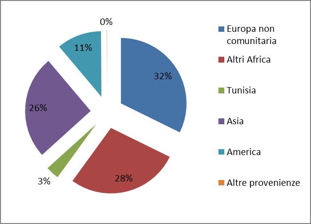 2012 -Rapporto Comunità Tunisina in Italia 10 Su 3,5 milioni di immigrati non comunitari regolarmente soggiornanti in Italia al 1 gennaio 2011, circa 1 milione proviene dal continente africano, in