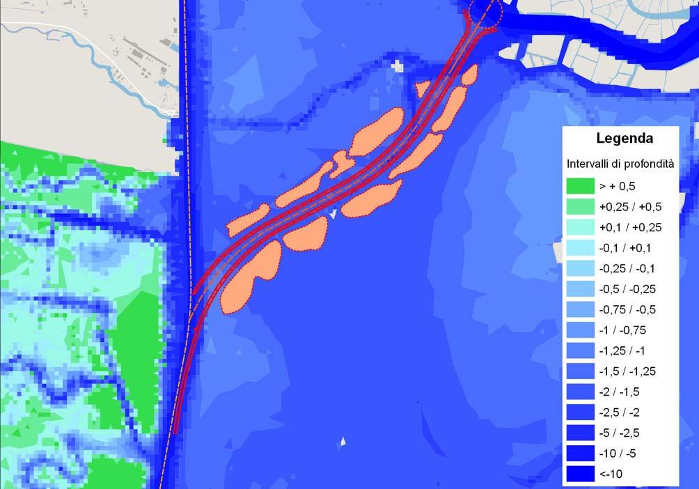 3.3.2 Realizzazione di un Nuovo canale marittimo e non adeguamento di canali esistenti Nella descrizione del progetto l adeguamento della via di accesso alla Marittima viene indicato possibile