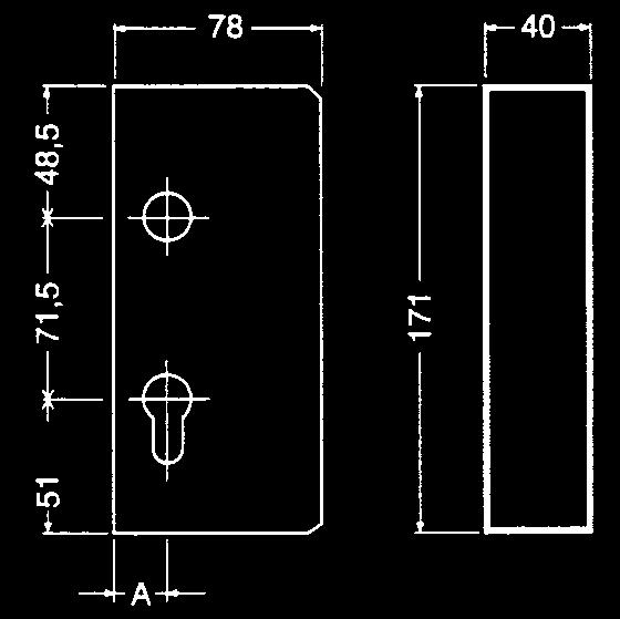 cilindro - 3 chiavi e contropiastra Complet avec cylindre - 3 clés et