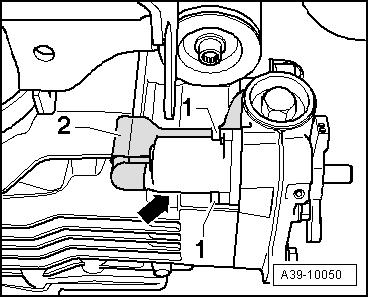 Componenti elettrici/elettronici: posizioni di montaggio (Golf 2004 ) 4 - Interruttore per il controllo freno a mano -F9- Collocazione Fig.