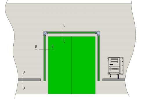 Assortimento LaneLED WALL verde Bordura della porta «fissa» con profilo piatto Fissaggio