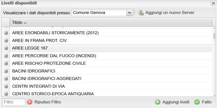 o in giù, modificandone l ordine di visualizzazione.