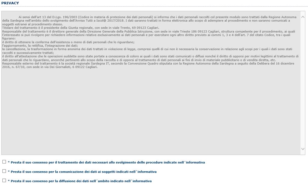 Seguire la seguente procedura: 1. selezionare il documento dal disco locale: pulsante Seleziona ; 2. caricare a sistema il documento selezionato: pulsante Carica ; 3.