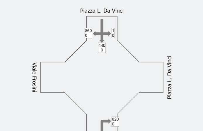 Area Scenari di indagine: di Piano Piazza verifica Leonardo intersezioni Da Vinci e tronco