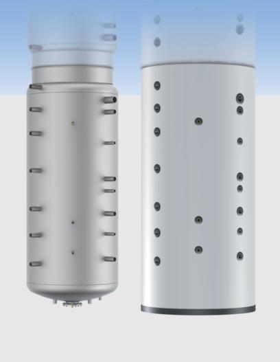 Uno sviluppato sistema tank-in-tank riscalda efficacemente l ACS, e aiuta la stratificazione della temperatura nel serbatoio puffer.