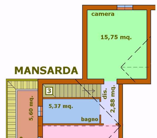 mansarda 35,34 balcone