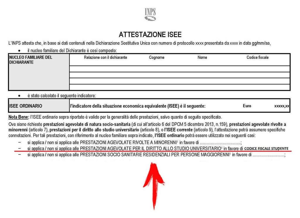 Cosa fare in caso di: ISEE non rilasciato per le Prestazioni Agevolate per il Diritto allo Studio Universitario in favore dello studente che richiede le agevolazioni L ISEE deve essere