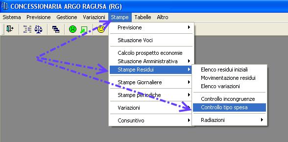 INCONGRUENZE NEI TIPI SPESA DEI RESIDUI A seguito del ribaltamento o di variazioni ai residui è possibile che si creino delle difformità nei residui passivi tra l'importo dell'impegno e quello del