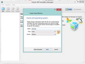 Installazine macchina virtuale (2/14) Installazine macchina virtuale (3/14) Istruzini per VirtualBx Creare una nuva macchina virtuale