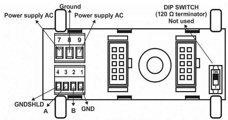 5. NORME PER L INSTALLAZIONE Il modulo è progettato per essere montato su guida omega IEC EN 60715, in posizione verticale.