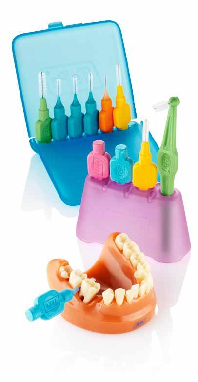Accessori 3 1. Cassettina Clinica Ideale per contenere gli scovolini TePe presso lo studio odontoiatrico e reperirli facilmente selezionando la corretta misura istruendo il paziente.
