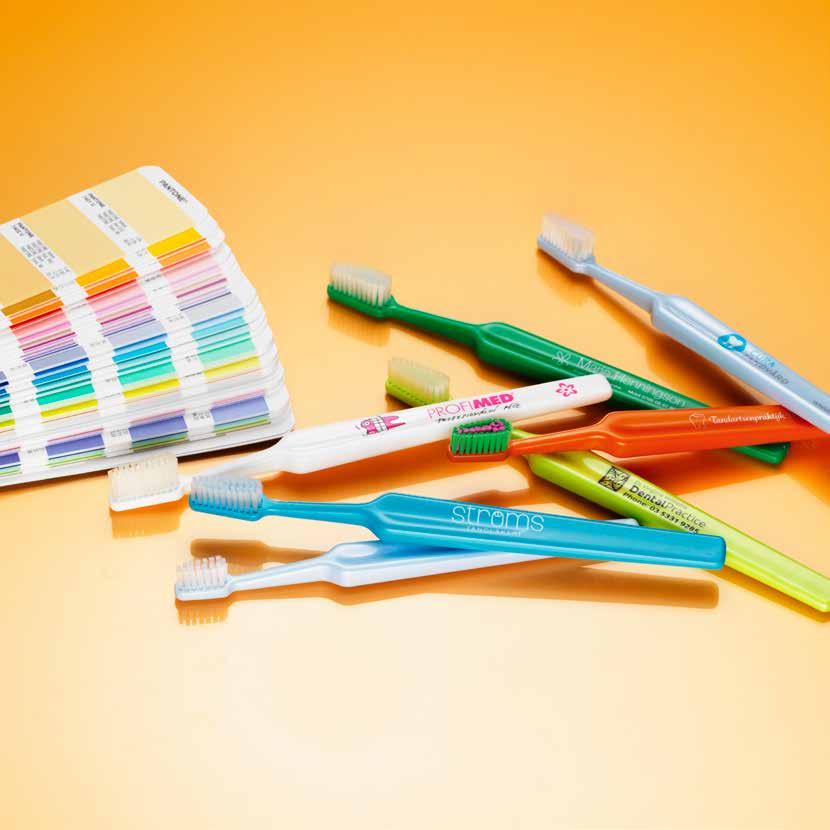 Servizio di serigrafia Personalizza il tuo spazzolino con il servizio di serigrafia TePe: un eccellente opportunità di marketing per gli studi dentistici.