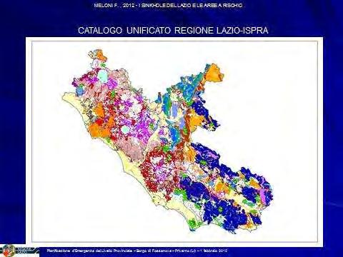 (2012), I Sinkholes del Lazio e le Aree a Rischio. Fig.