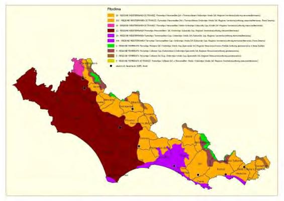 2.7) Il clima Lo studio fitoclimatico del Lazio ha suddiviso il territorio regionale in zone fitoclimatiche definite sulla base del termotipo e dell ombrotipo (Fitoclimatologia del Lazio, Carlo