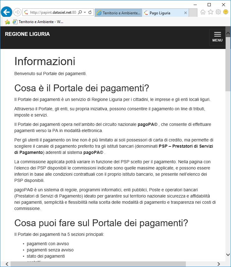 Altri servizi sul portale Informazioni