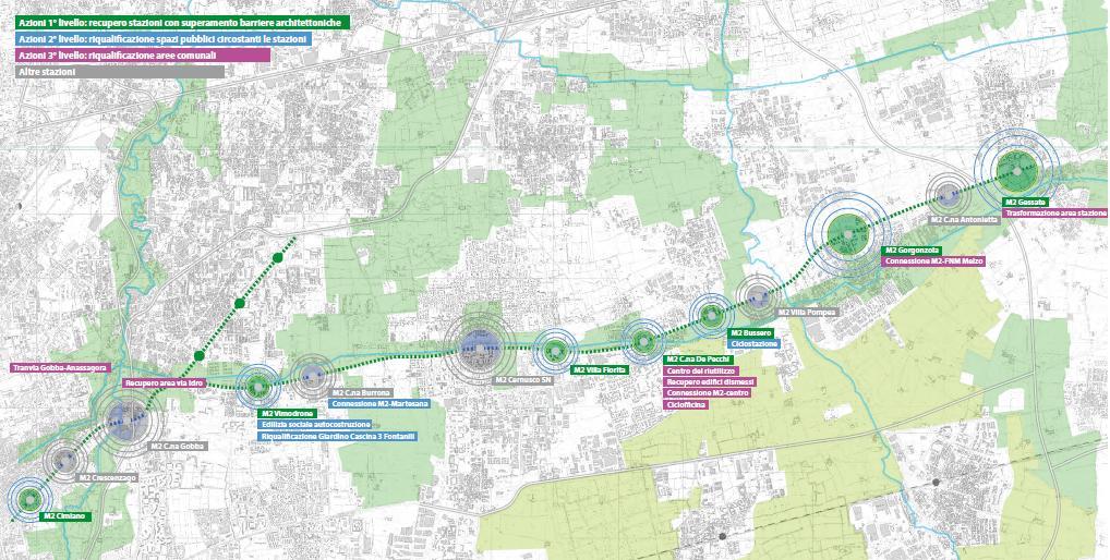 ACCESSIBILITA LOCALE E RIGENERAZIONE URBANA Riqualificazione urbana e territoriale degli ambiti delle stazioni M2 lungo l'asta della