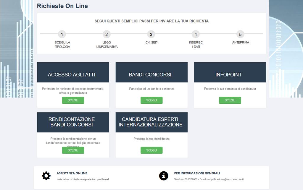 Ecco la tua piattaforma online: http://servizionline.lom.camcom.