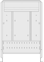 Cassetta di distribuzione HOM H1 H2 H3 Cassetta porta collettore a murare (brevetto depositato) in lamiera zincata regolabile in altezza, con lunghezza variabile in funzione della grandezza del