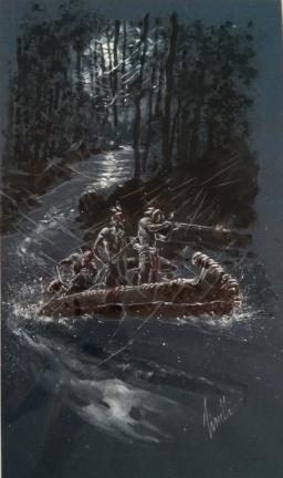 53. La canoa Illustrazione tecnica