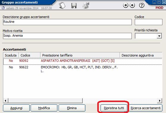 Il programma aggiorna automaticamente tutte le prestazioni rilasciate in precedenza, ma non effettua nessun aggiornamento sugli accertamenti inseriti manualmente dall utente; l eventuale sistemazione