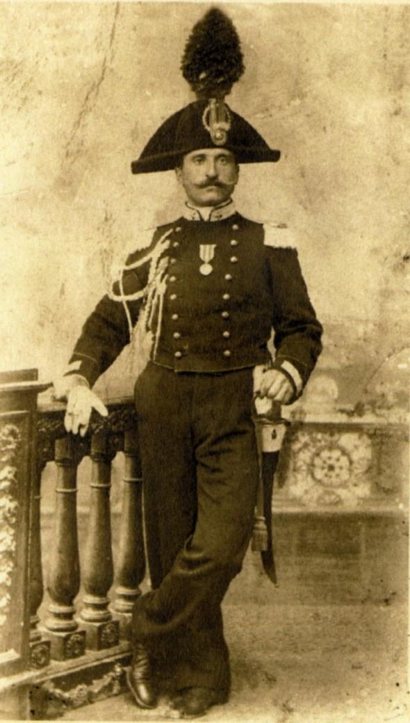 Giustini Domenico, carabiniere Figlio di Michele, nato a Pereto il 15 febbraio 1885, morto, per broncopolmonite,