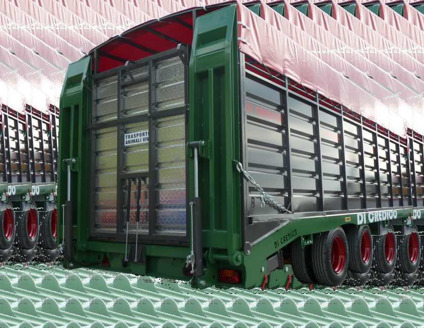 Trasporto bestiame TCF 140 PB Carrellone per trasporto balloni adibito al trasporto bestiame.
