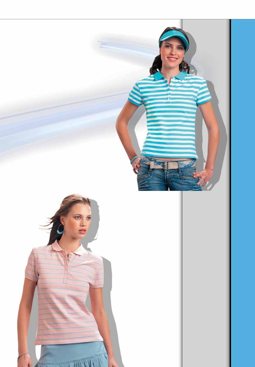 Polo - fashion - donna HG161 Polo Stripe donna manica corta 96% Cotone micropiquè - 4% Elastane 210 gr/m2