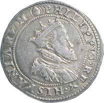 MEZZO SCUDO 1577 D/BUSTO DI FILIPPO II