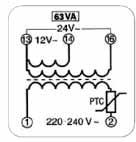 riferimento 81040 81041 81042 81043 Potenza dissipata 3W 4W 5W 7W Tensione di