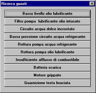 Se il guasto è stato correttamente individuato comparirà il