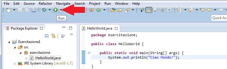 Javac e java Con Eclipse non c'è bisogno di compilare ed