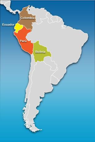 andina, America centrale e Caraibi