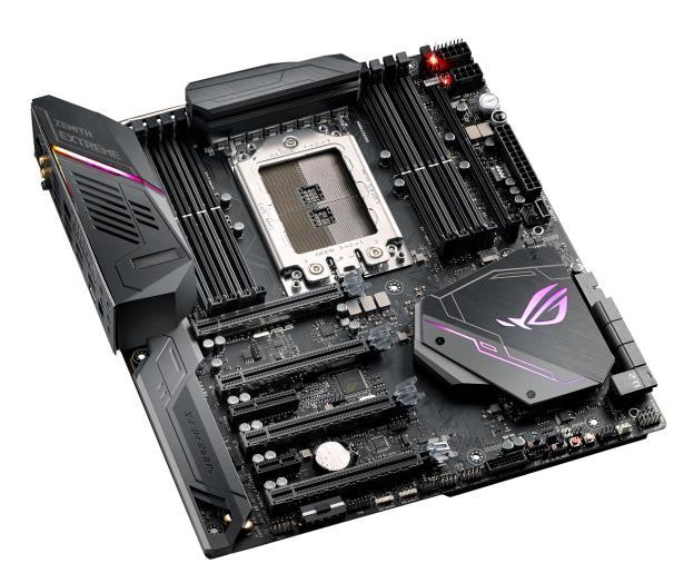 La scheda ROG Zenith Extreme è all'altezza del proprio nome Completamente nuova per questa generazione, Zenith Extreme è il prodotto di punta nella famiglia di schede madri ROG AMD.